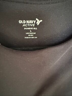 Old Navy Active Black Crew Neck Long Sleeve Top